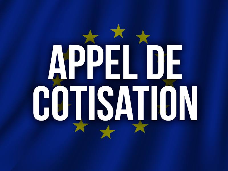 APPEL DE COTISATION